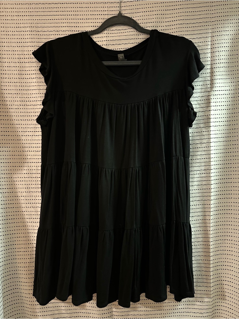 Alya Black Crewneck Top